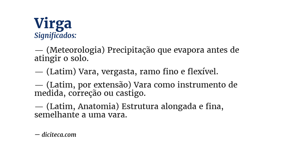 Significado de virga