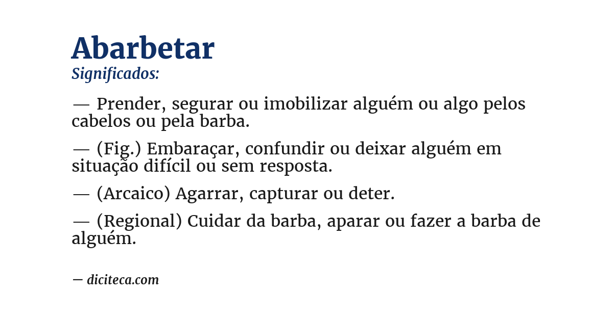 Significado de abarbetar