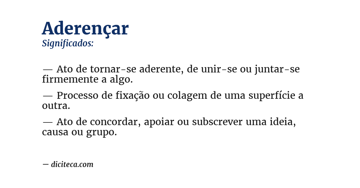 Significado de aderençar