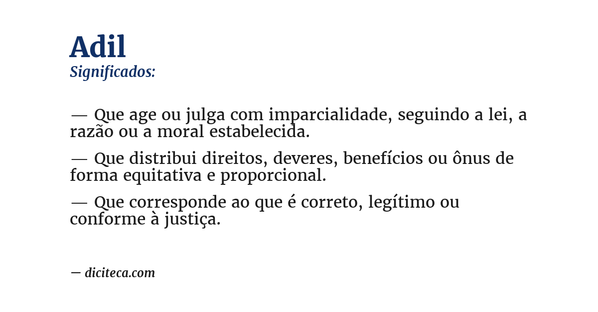Significado de adil