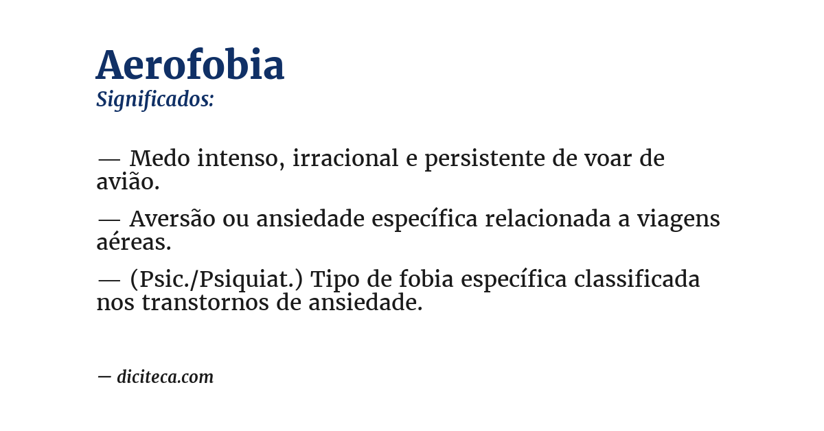 Significado de aerofobia