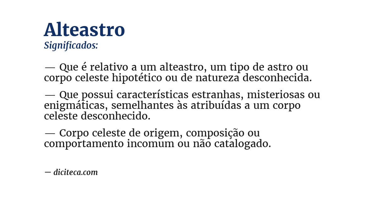 Significado de alteastro
