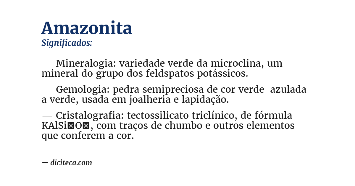 Significado de amazonita