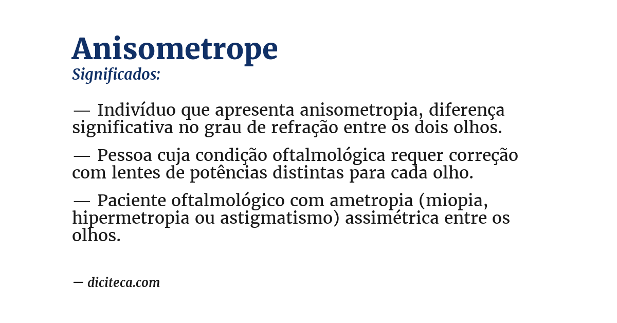 Significado de anisometrope