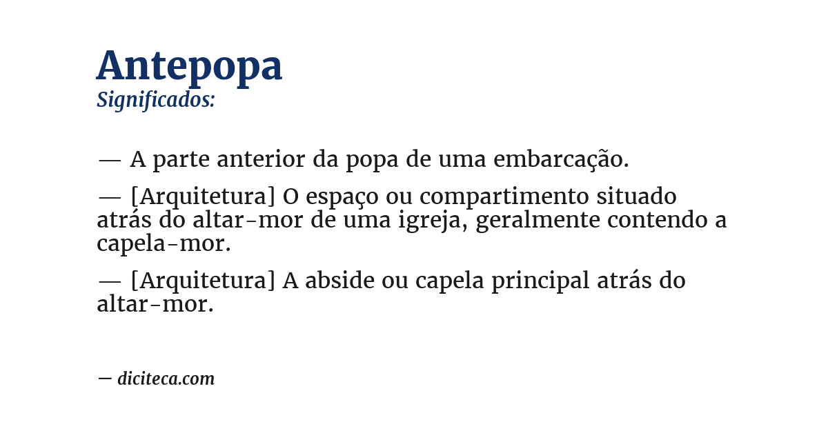 Significado de antepopa