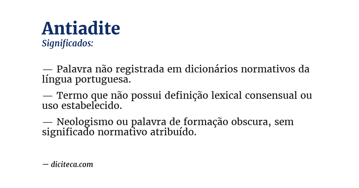 Significado de antiadite