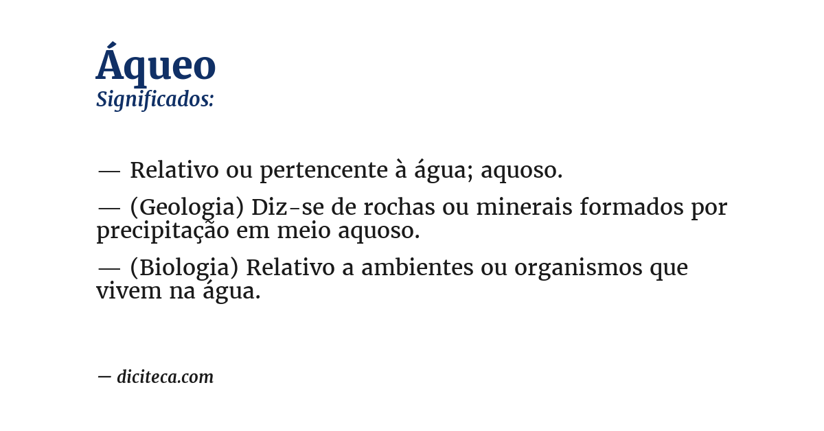 Significado de Áqueo - Diciteca