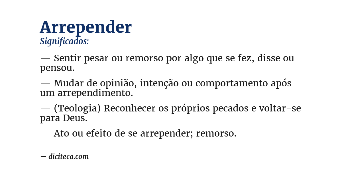 Significado de arrepender