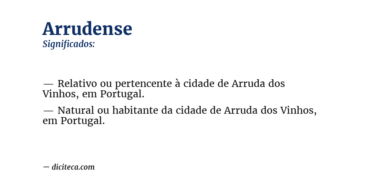 Significado de arrudense