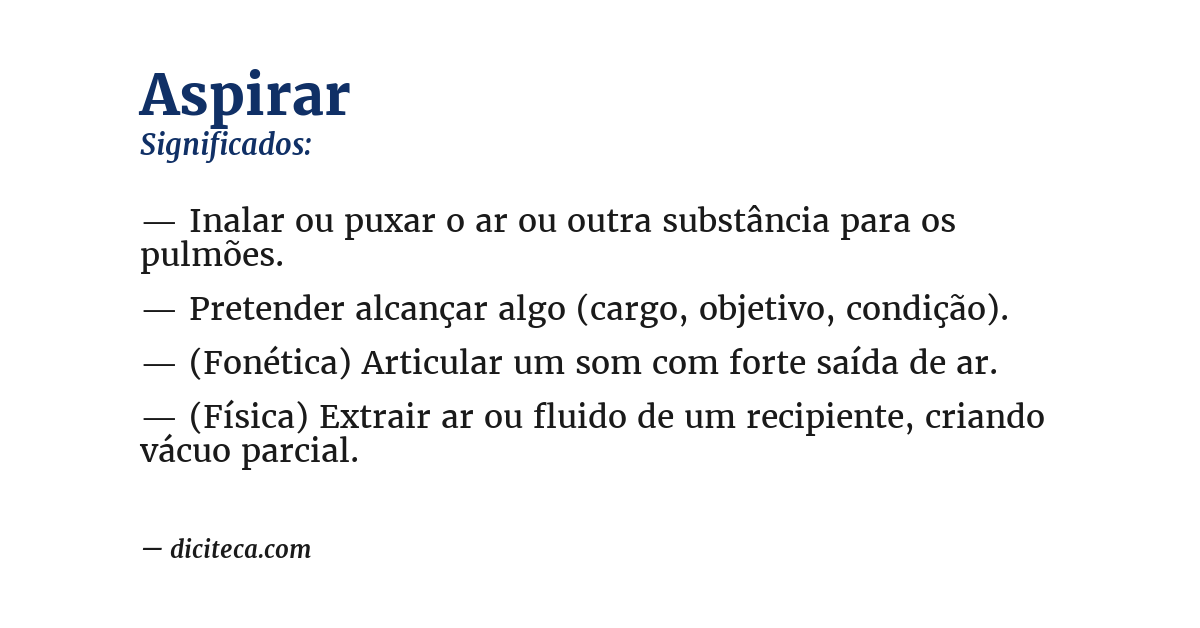 Significado de aspirar