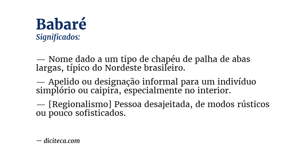 Significado de babaré