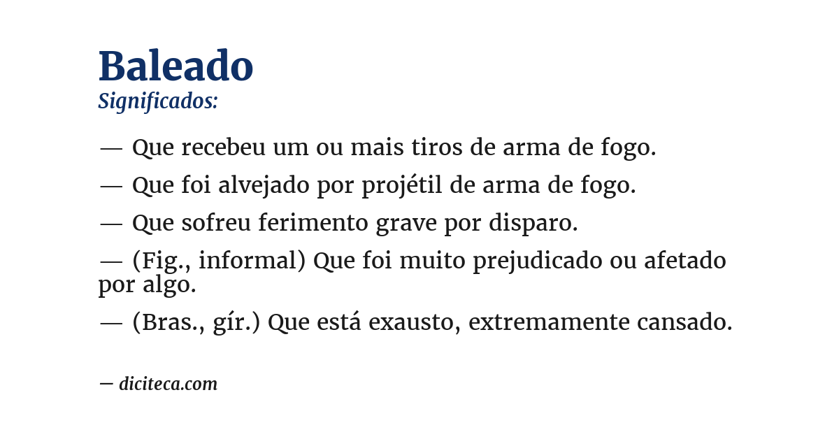 Significado de baleado