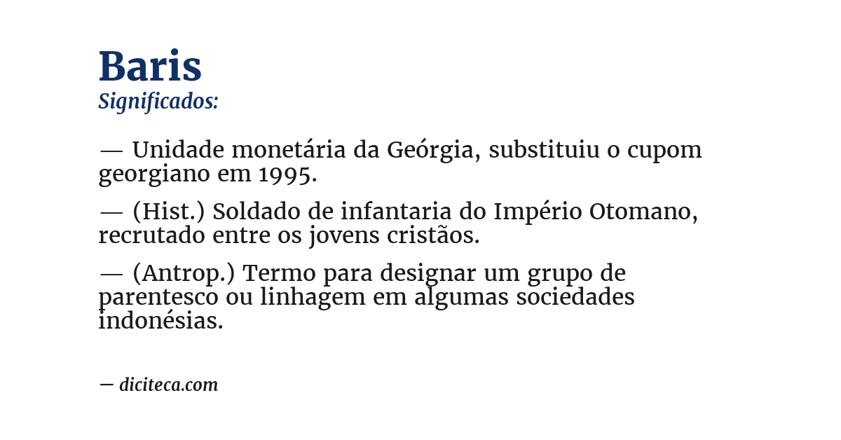Significado de baris