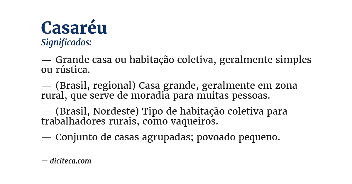 Significado de casaréu