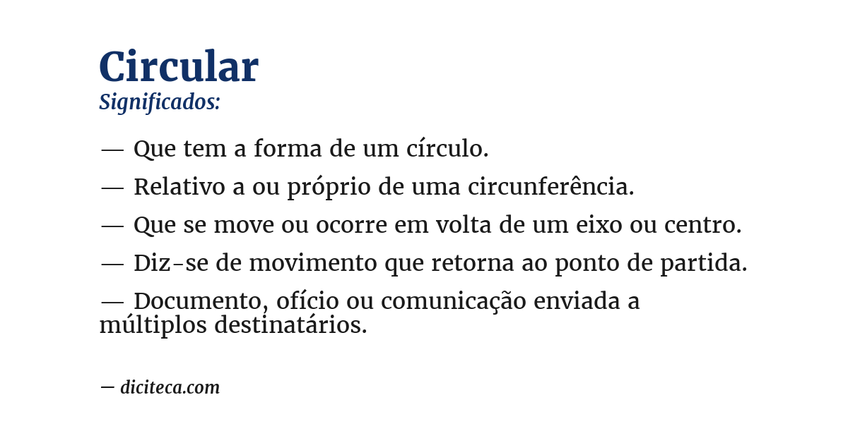 Significado de circular