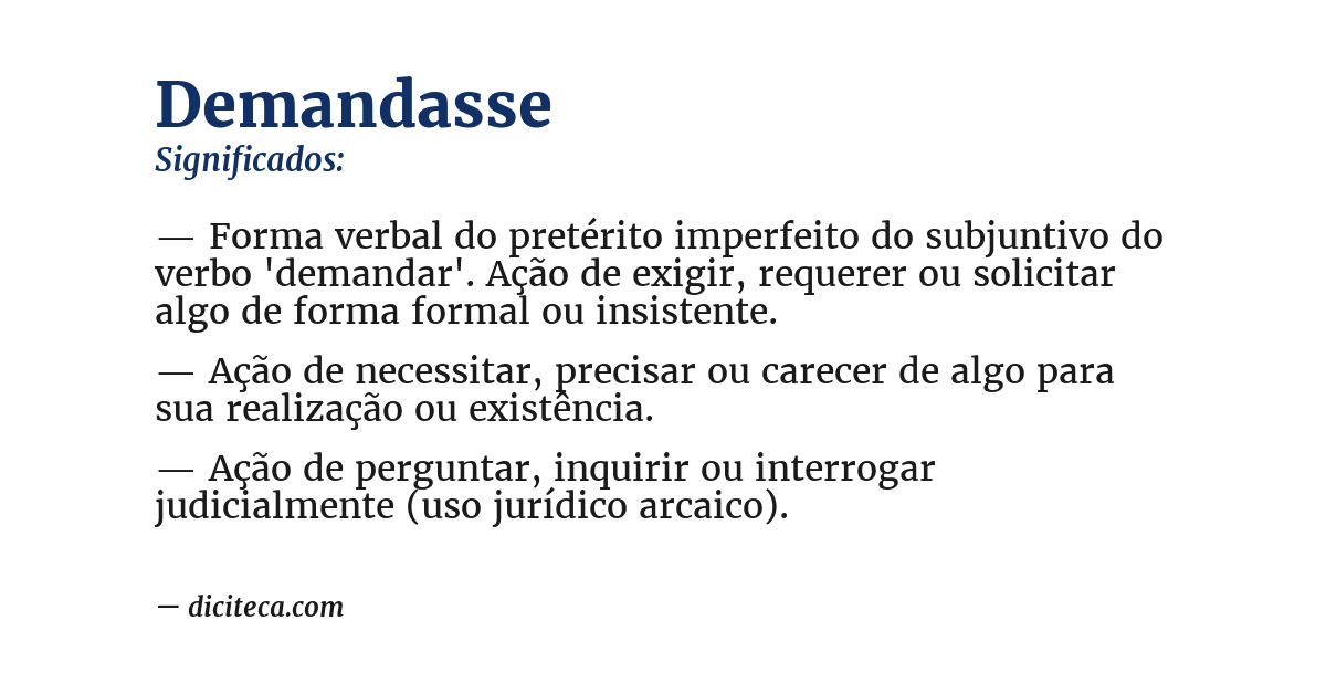 Significado de demandasse