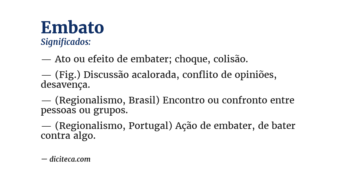 Significado de embato