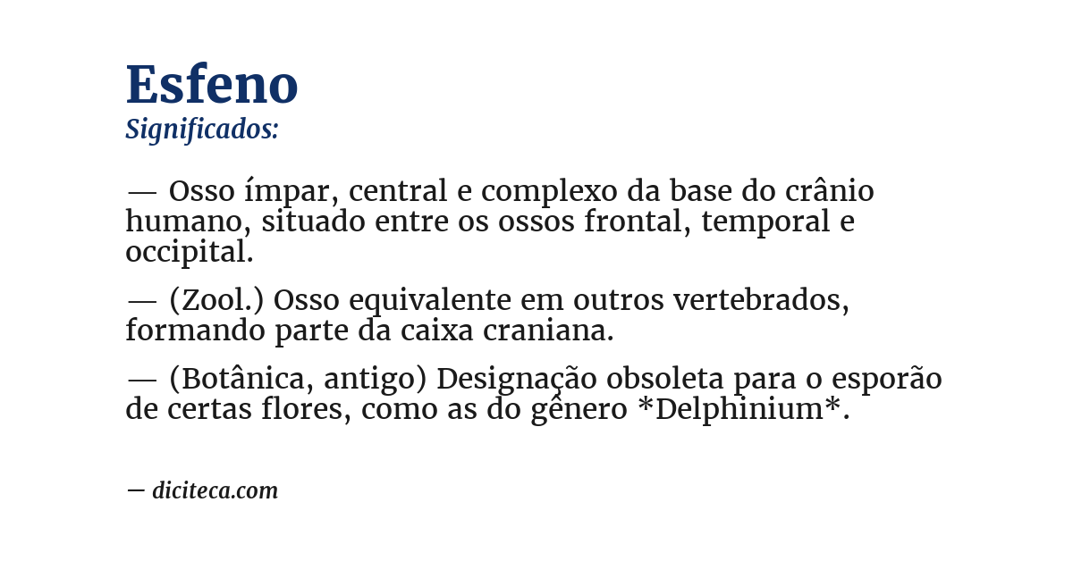 Significado de esfeno