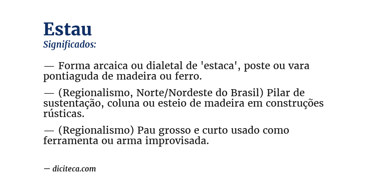 Significado de estau