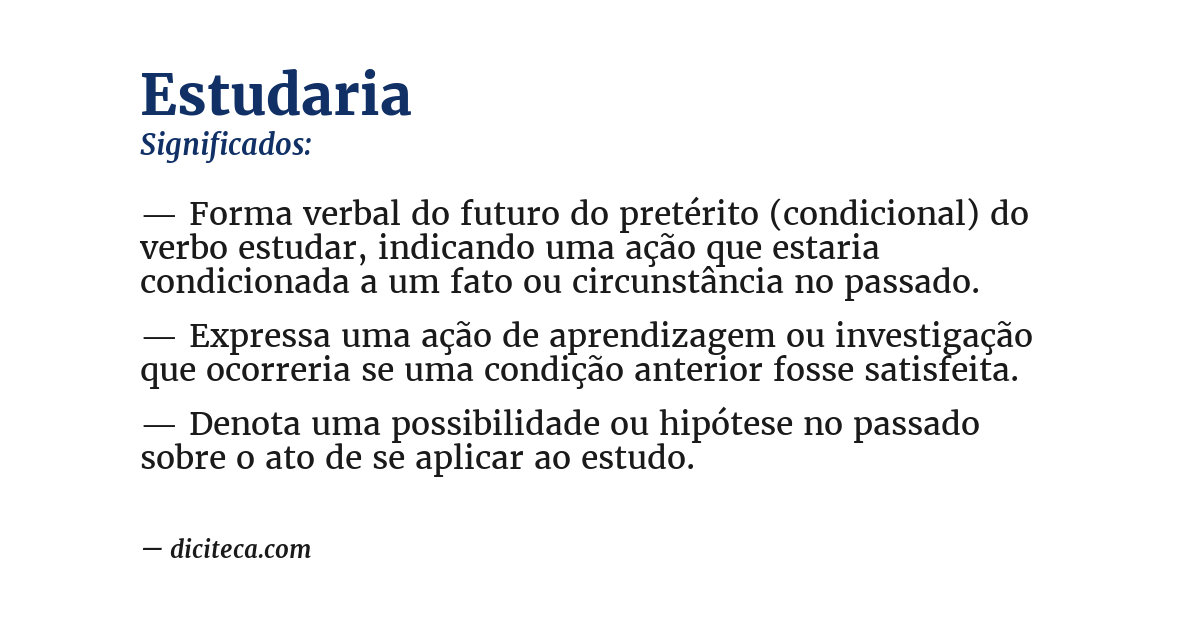 Significado de estudaria
