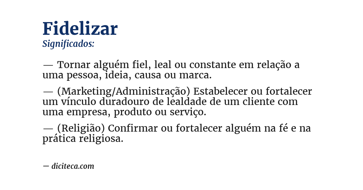 Significado de fidelizar