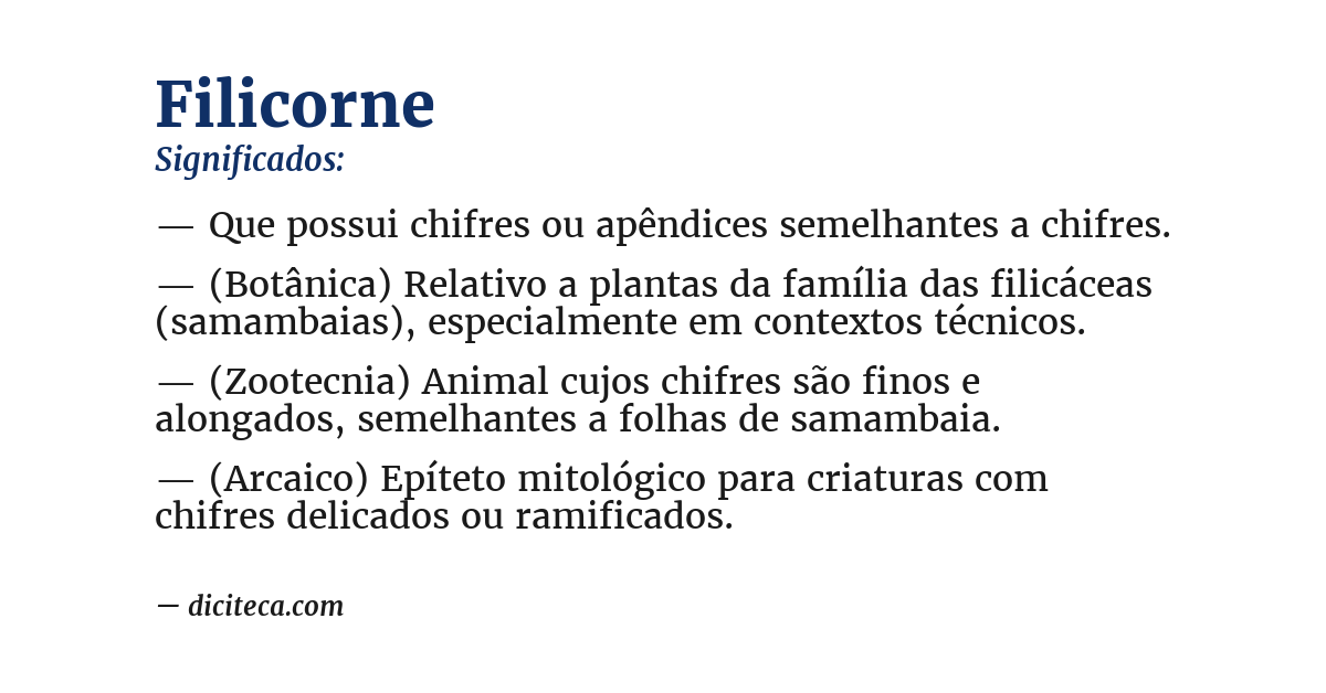 Significado de filicorne