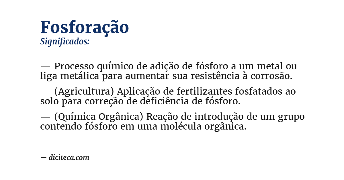 Significado de fosforação