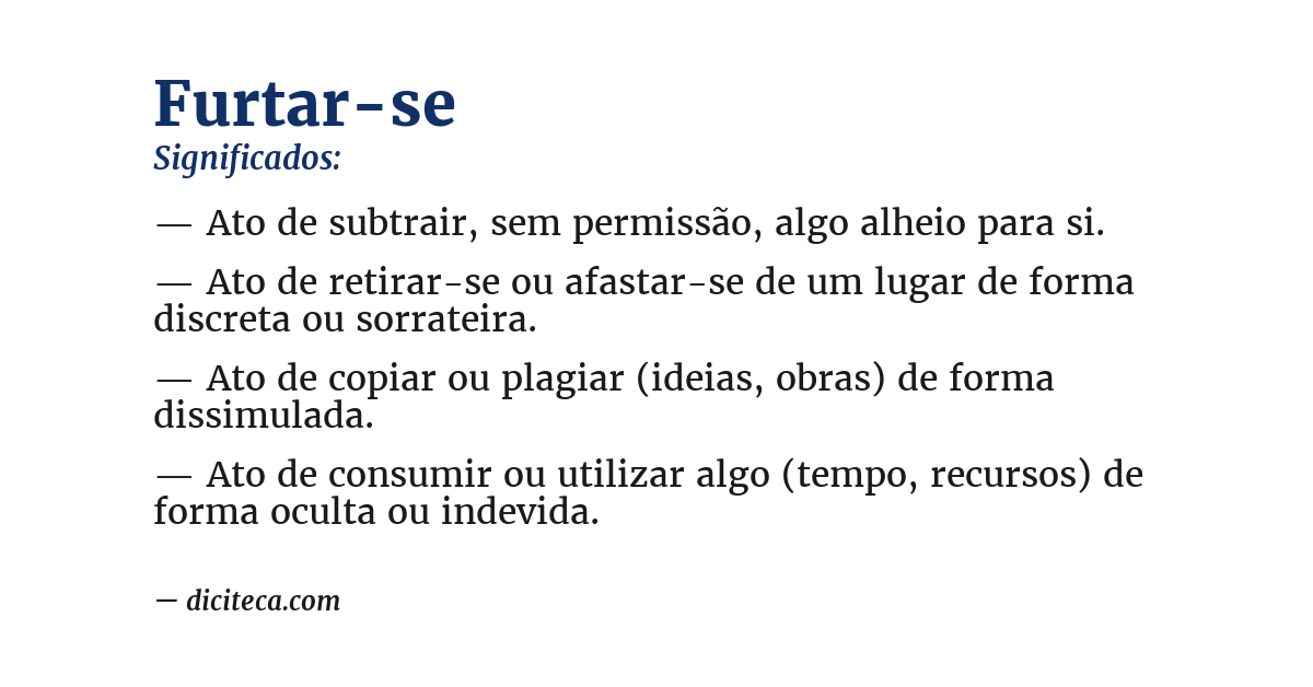 Significado de furtar-se