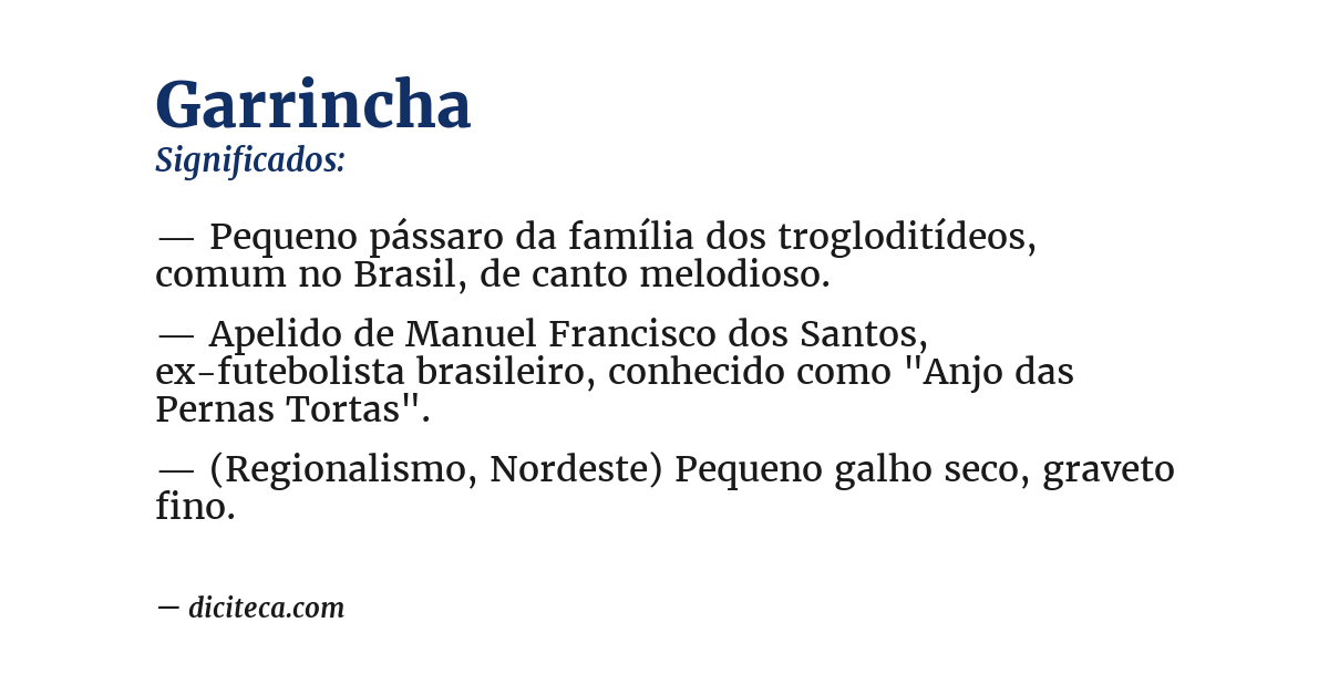 Significado de garrincha