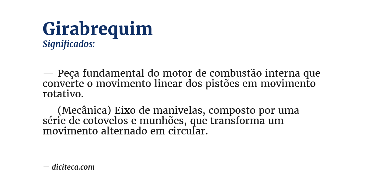 Significado de girabrequim