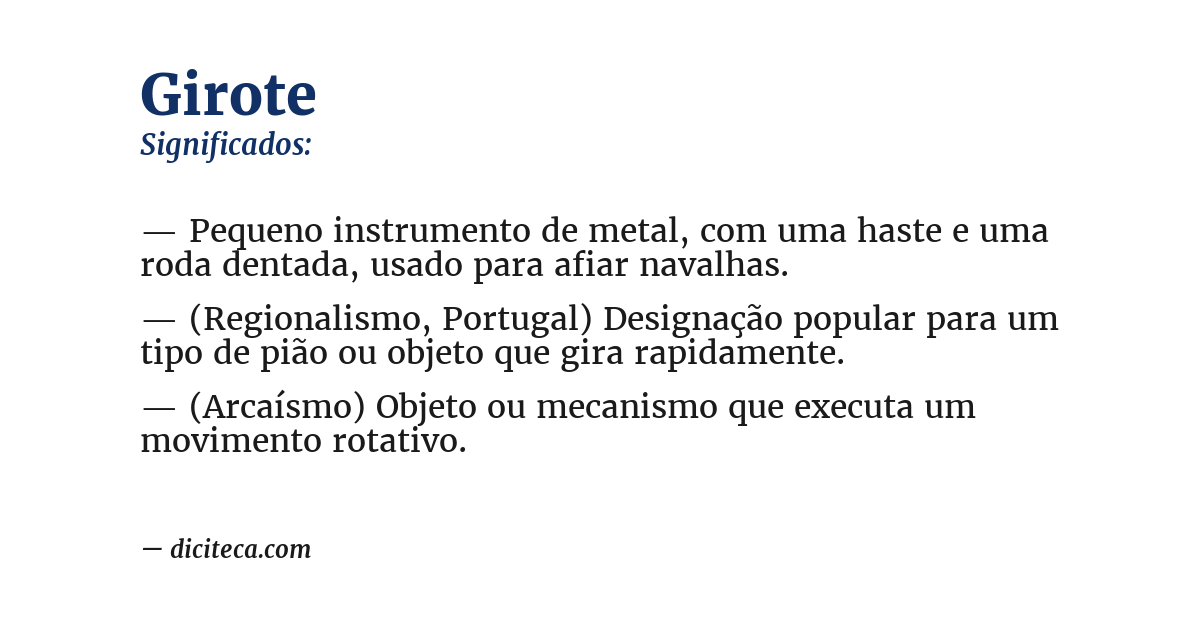 Significado de girote