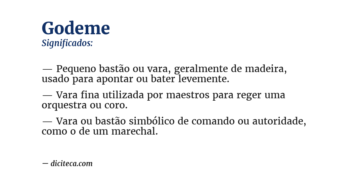 Significado de godeme