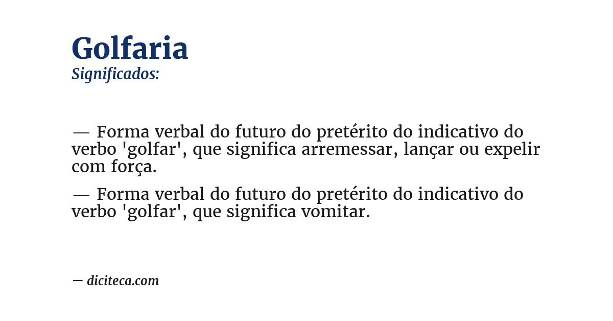 Significado de golfaria