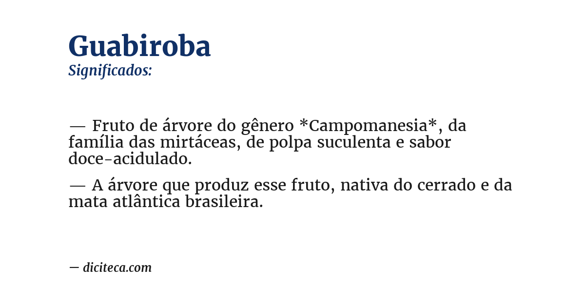 Significado de guabiroba