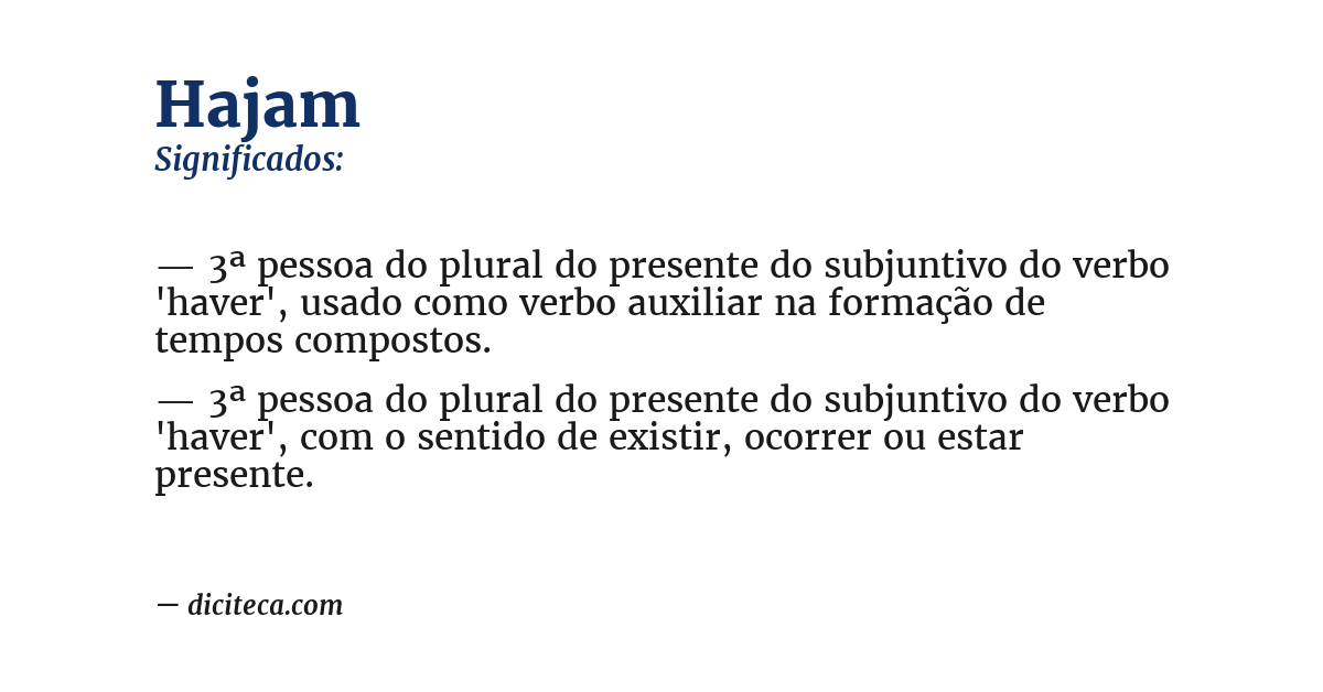 Significado de hajam
