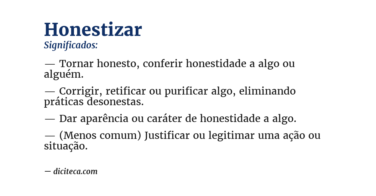 Significado de honestizar