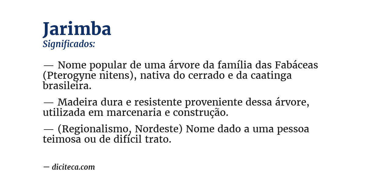 Significado de jarimba