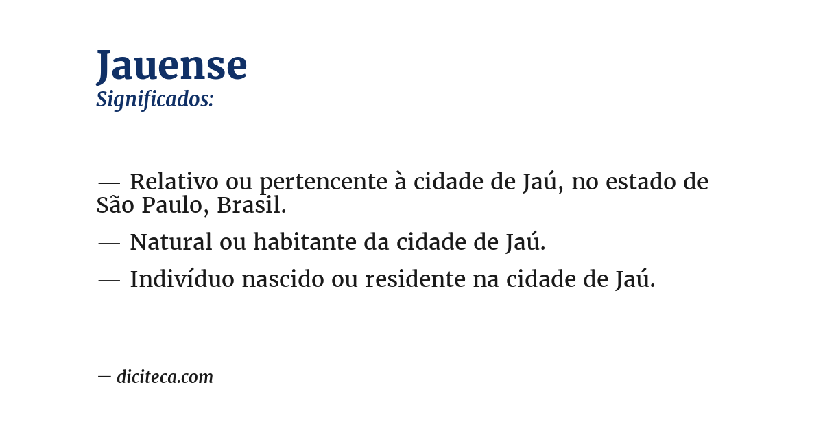 Significado de jauense