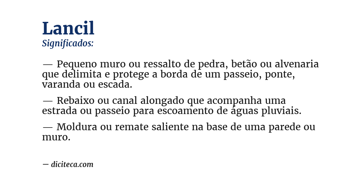 Significado de lancil