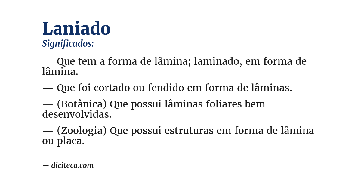 Significado de laniado