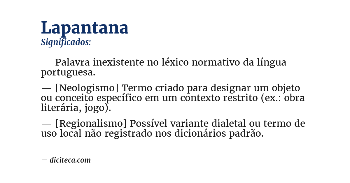 Significado de lapantana