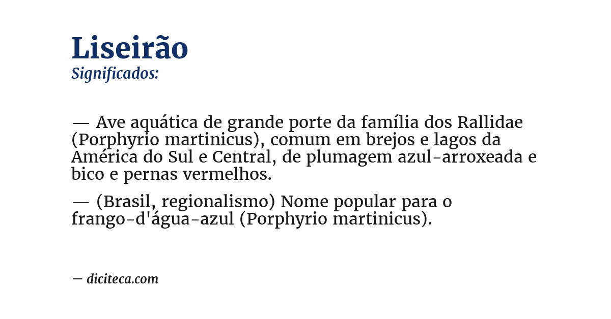 Significado de liseirão