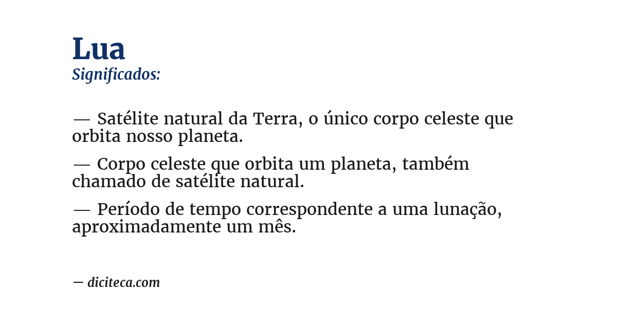 Significado de lua
