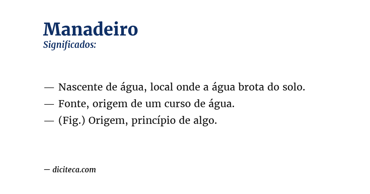 Significado de manadeiro