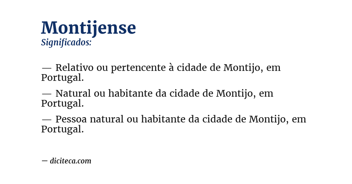 Significado de montijense
