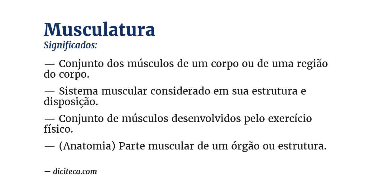 Significado de musculatura