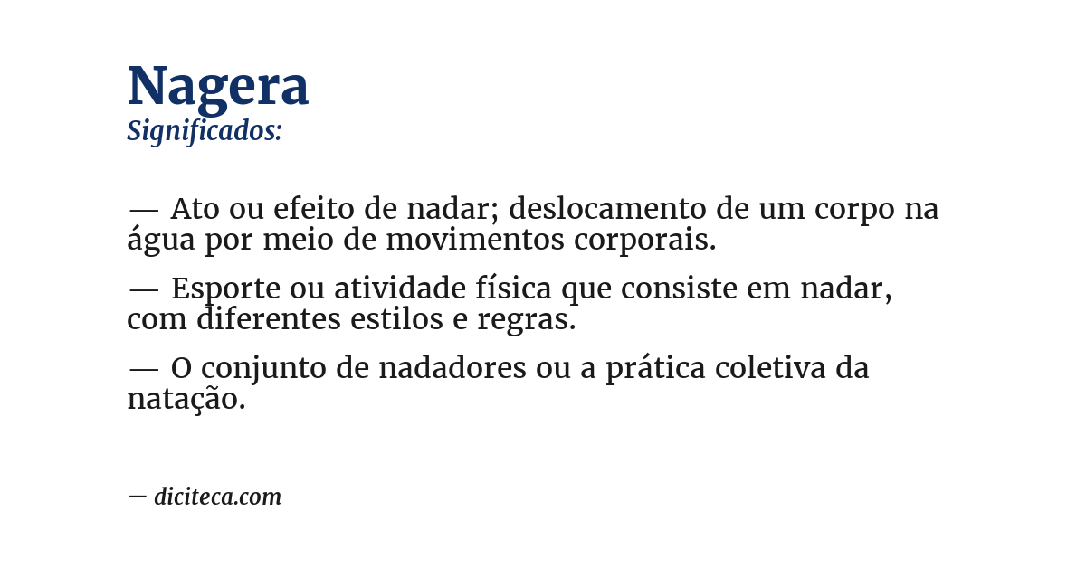 Significado de nagera