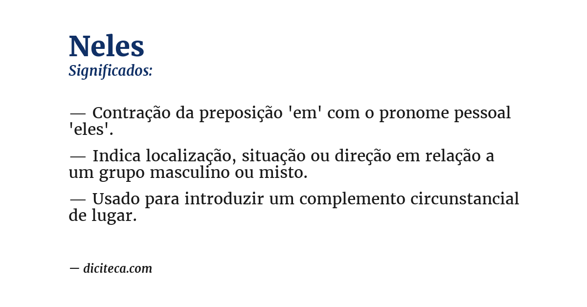 Significado de neles