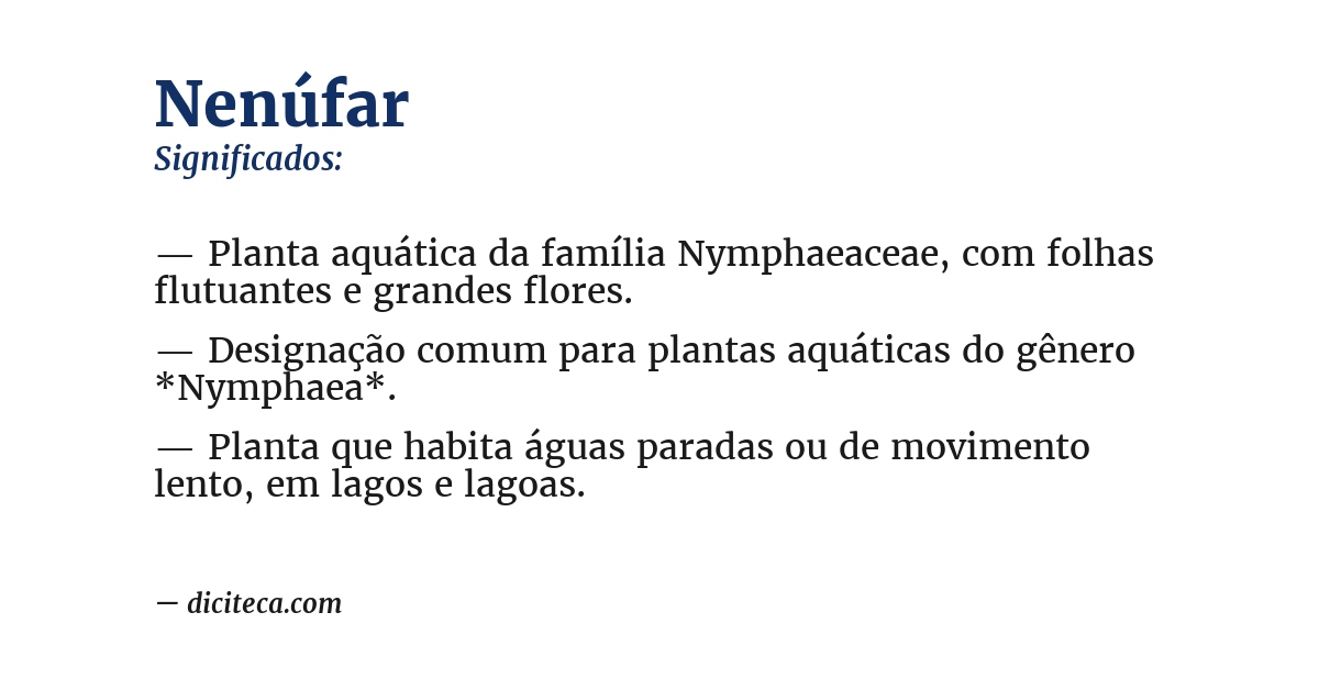 Significado de nenúfar