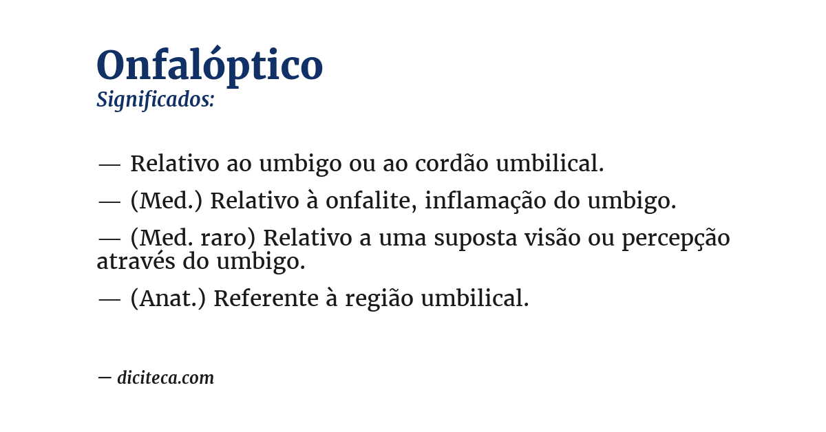 Significado de onfalóptico